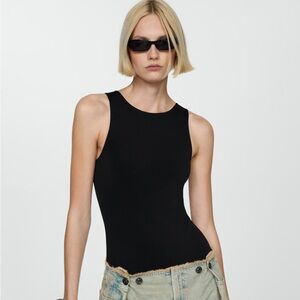 SLEEVELESS FITTED BODYSUIT MANGO size M new with tags